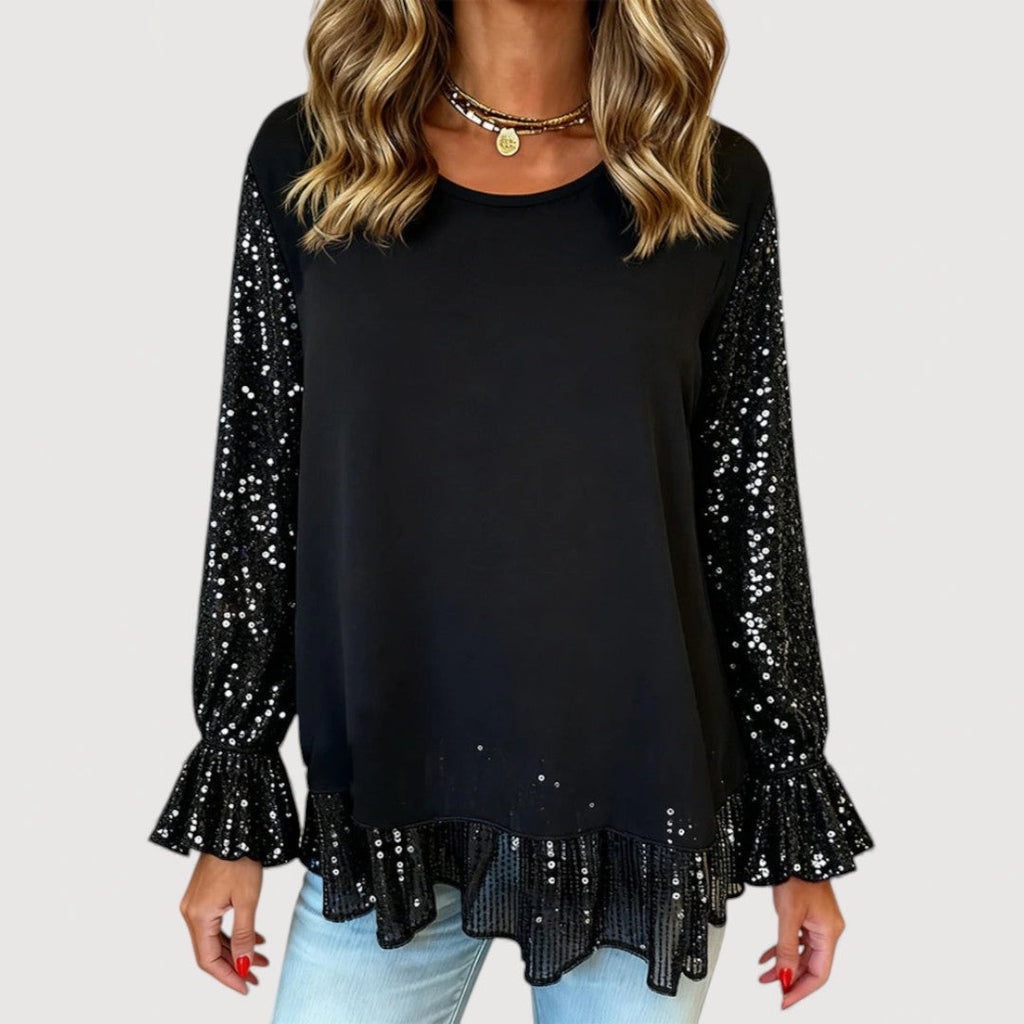 LUCINDA – BLUSA ELEGANTE DE LENTEJUELAS