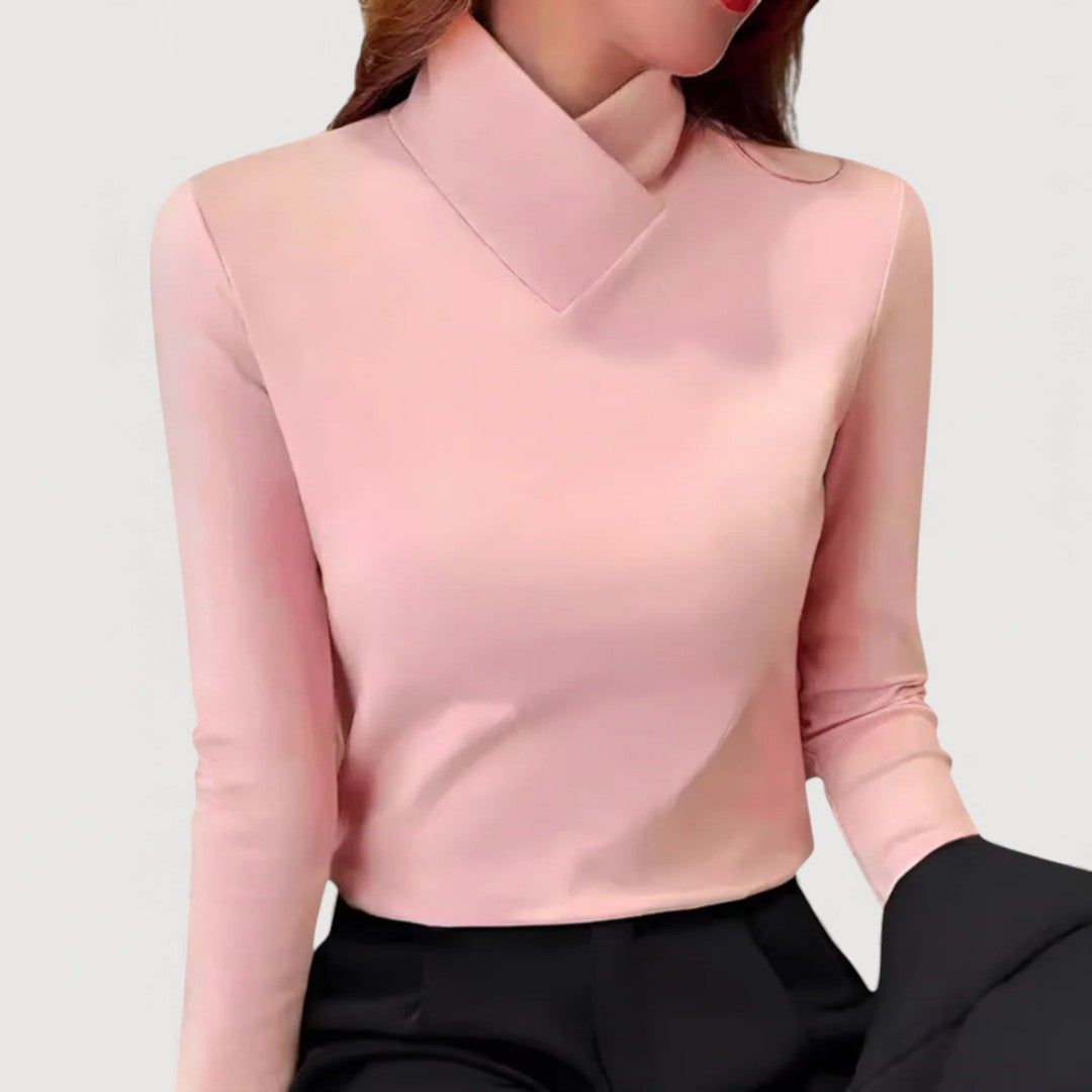 MIRAH – TOP CON COLLAR ELEGANTE