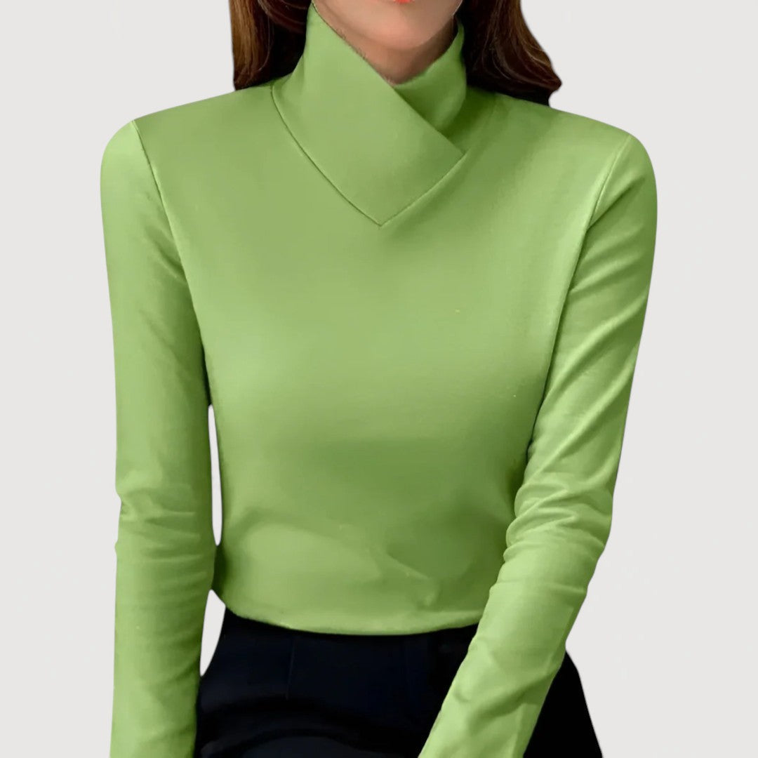 MIRAH – TOP CON COLLAR ELEGANTE