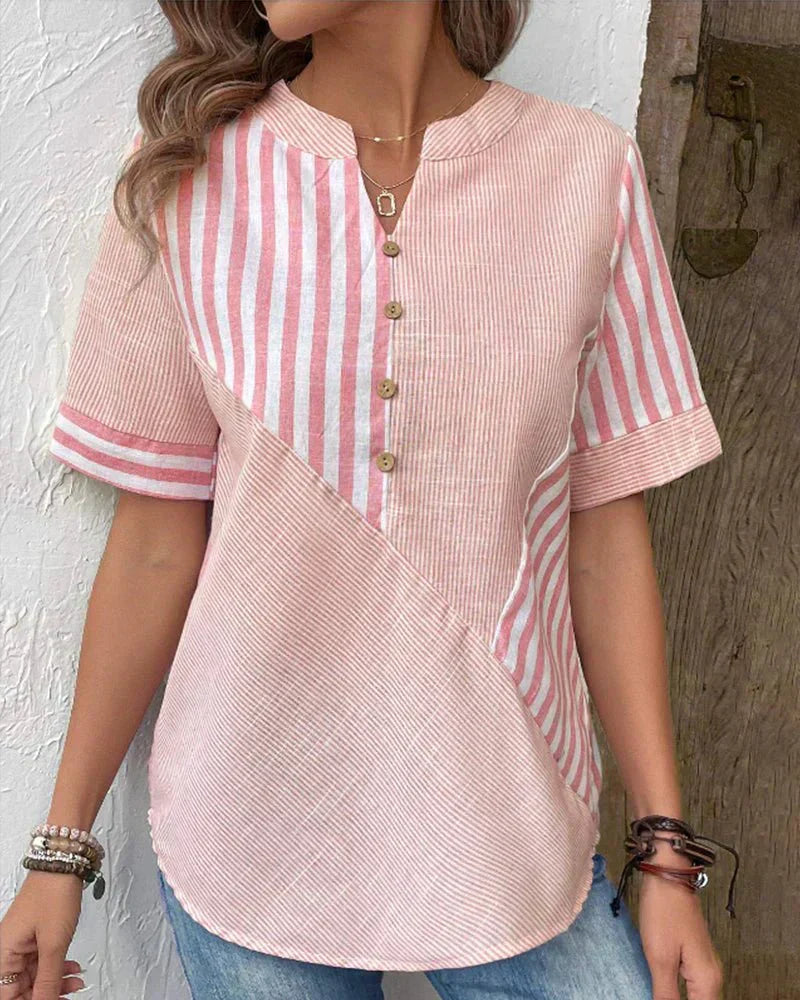 Lila | Blusa Rayada Suave