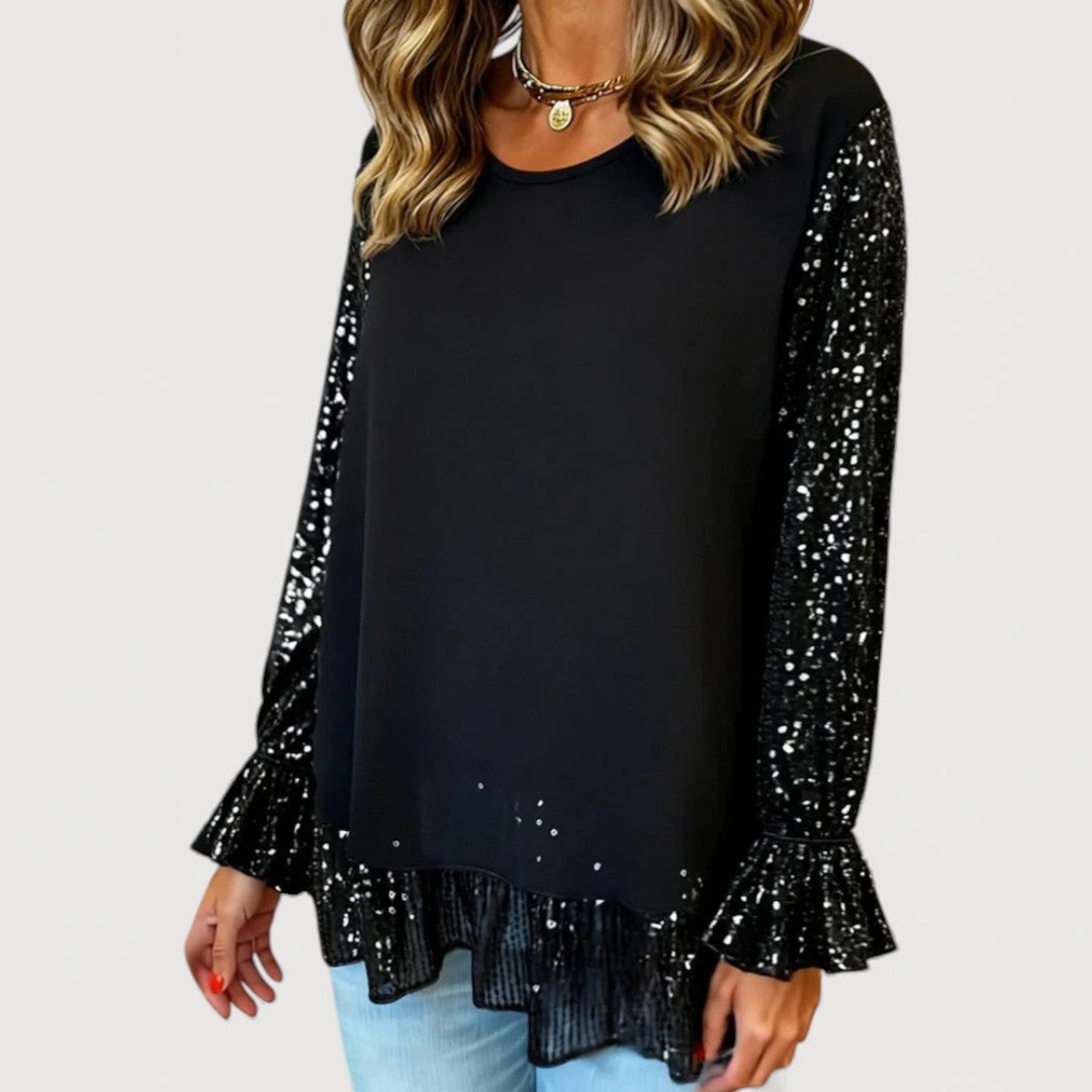 LUCINDA – BLUSA ELEGANTE DE LENTEJUELAS