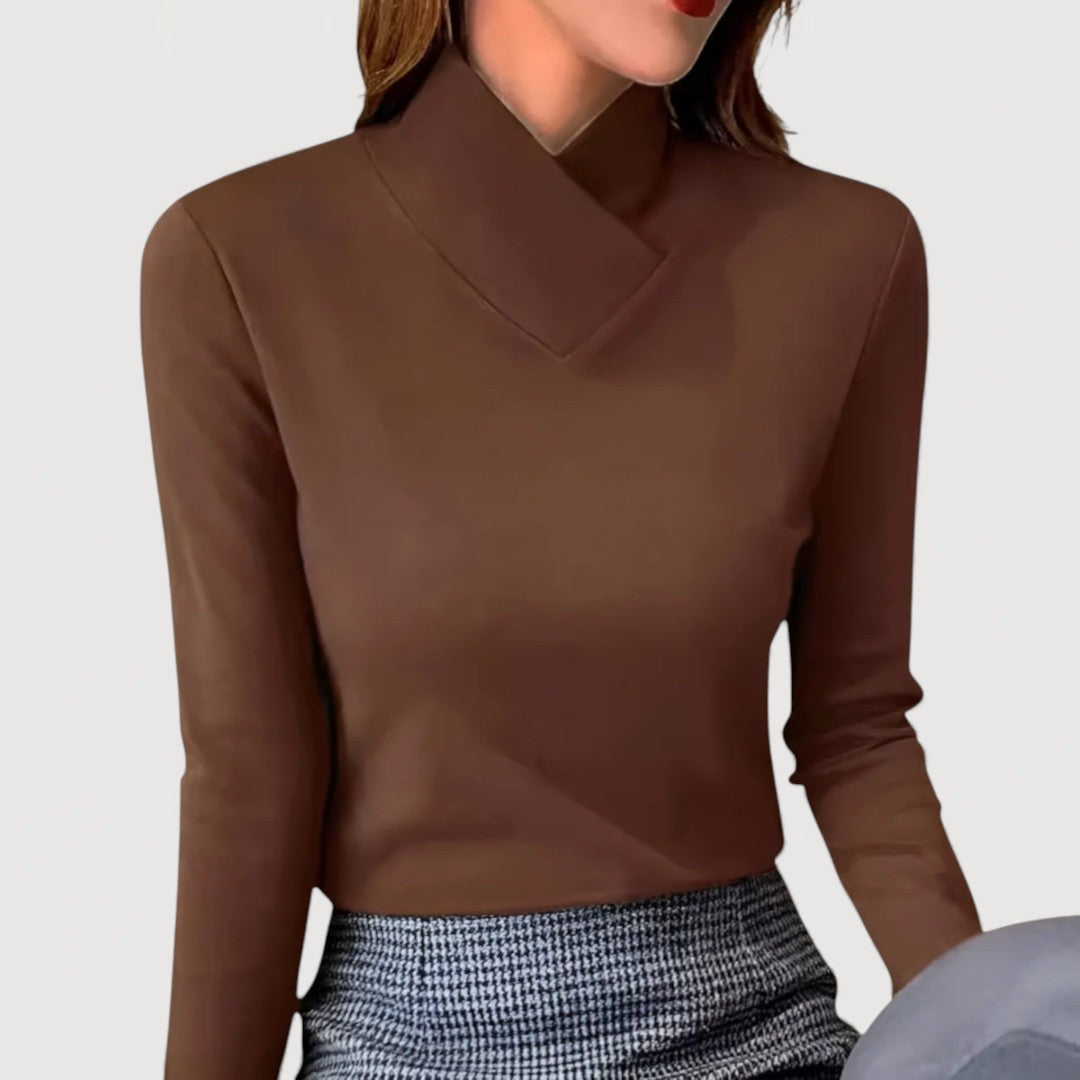 MIRAH – TOP CON COLLAR ELEGANTE