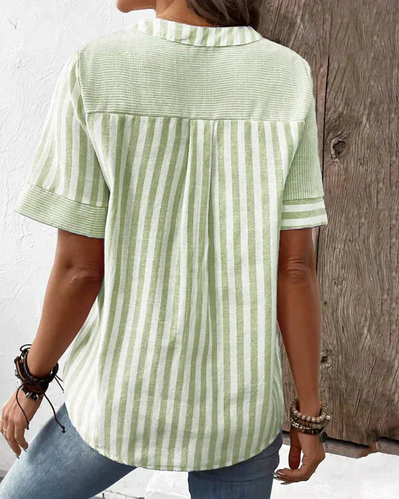 Lila | Blusa Rayada Suave