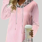 ELODIE – SUDADERA CON CAPUCHA DE CUADROS RELAJADA
