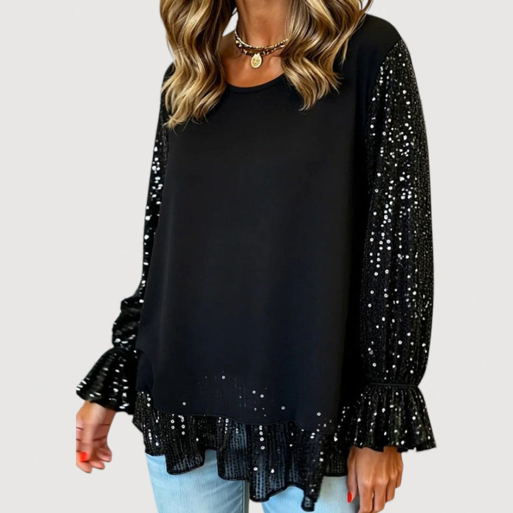 LUCINDA – BLUSA ELEGANTE DE LENTEJUELAS