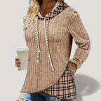 ELODIE – SUDADERA CON CAPUCHA DE CUADROS RELAJADA