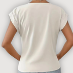 ARIA – BLUSA DRAPEADA CON ESCOTE EN V