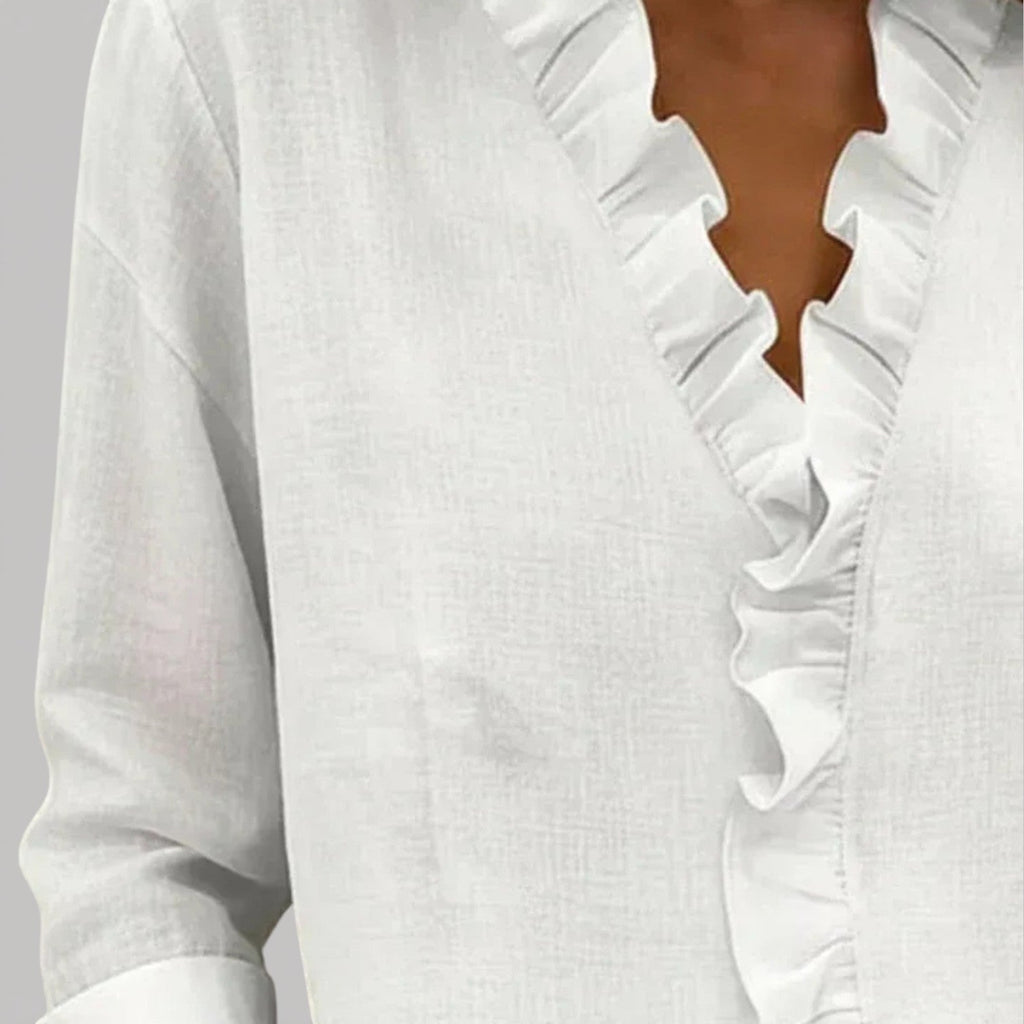 CRISTINE – BLUSA CON VOLANTES