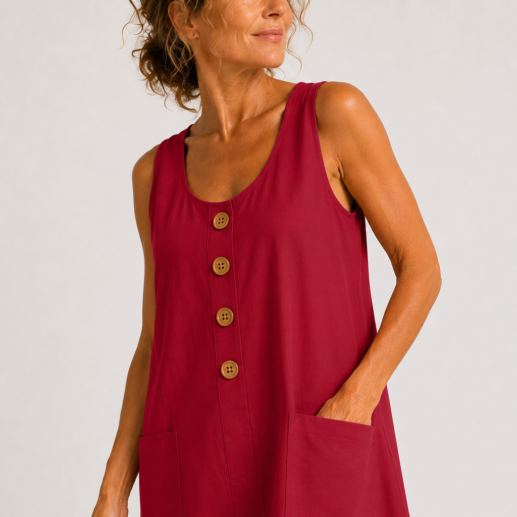 Maud - Vestido de algodón y lino