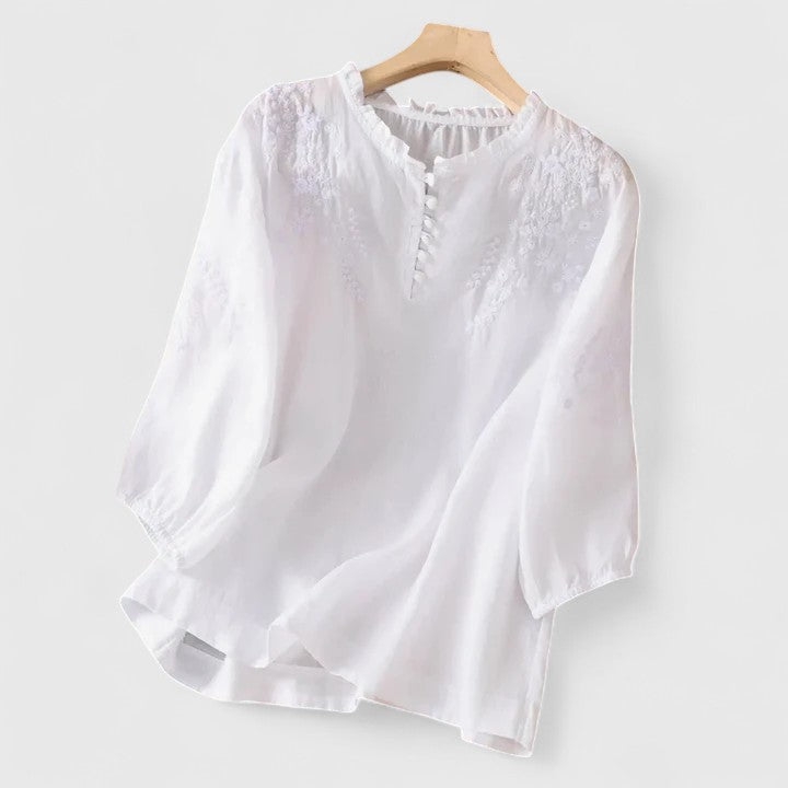 Vasilene | Blusa Elegante con Botones en la Parte Frontal