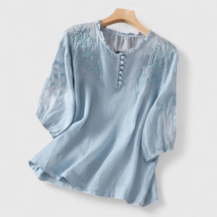 Vasilene | Blusa Elegante con Botones en la Parte Frontal