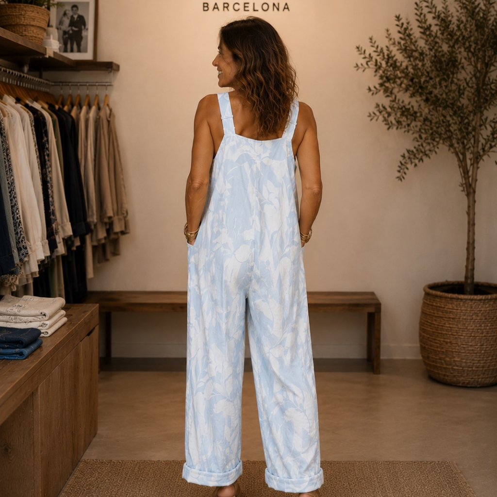 Un cómodo peto estampado