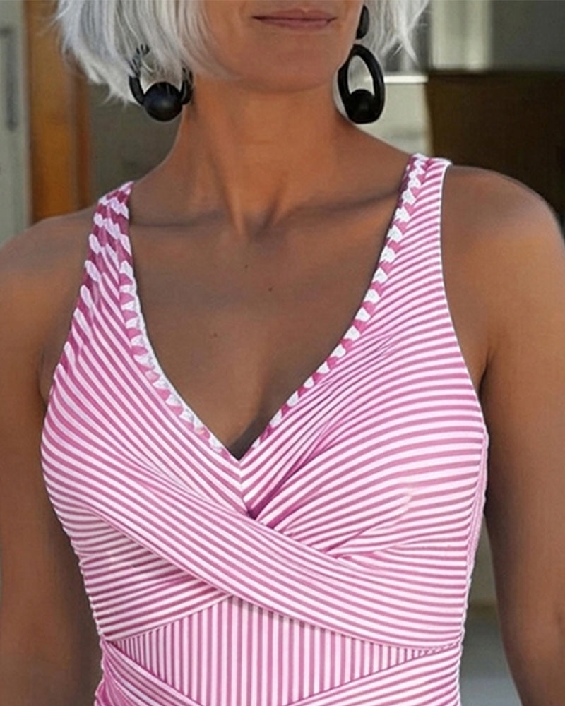 Sofía | Bañador de rayas elegante