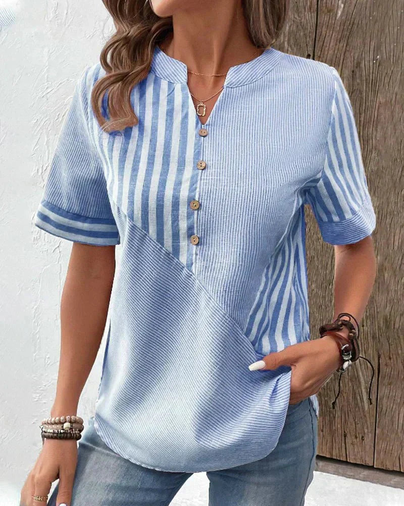 Lila | Blusa Rayada Suave