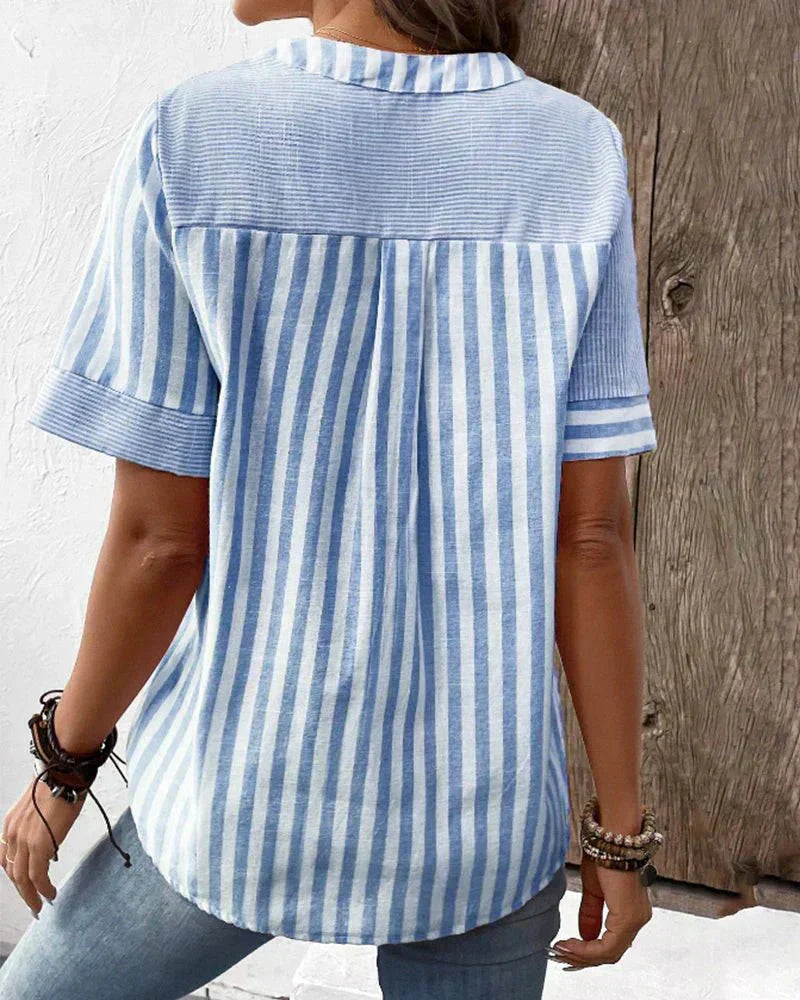 Lila | Blusa Rayada Suave