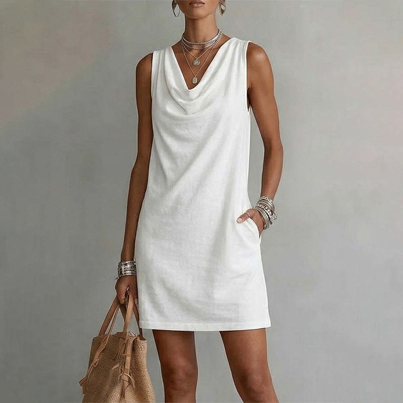 Vestido Ajustado con Escote Bénitier
