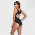 Traje de Baño de Una Pieza Deportivo con Corte en la Espalda